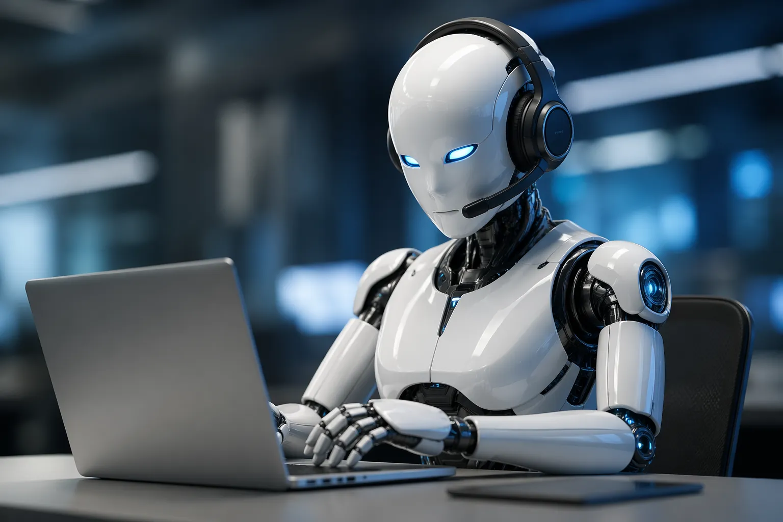 Een moderne AI-agent die zelfstandig en slim werkt.